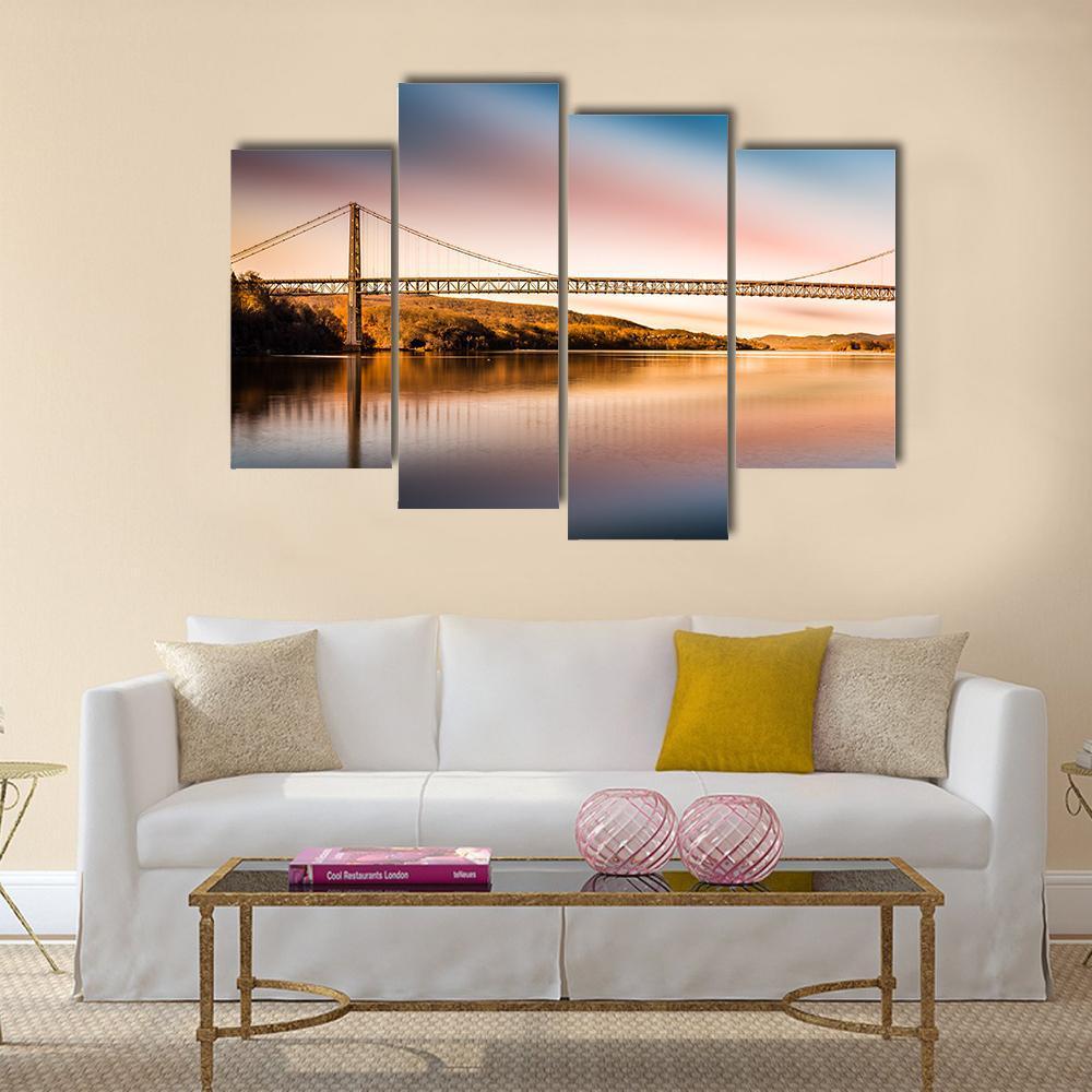 Bear Mountain Bridge Canvas Wall Art-4 Pop-Gallery Wrap-50" x 32"-Tiaracle