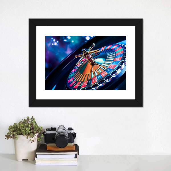 Beautiful Casino Roulette Canvas Wall Art-1 Piece-Framed Print-20" x 16"-Tiaracle