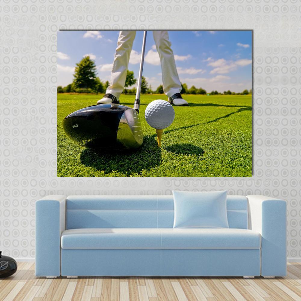 Beautiful Golf Player Canvas Wall Art-1 Piece-Gallery Wrap-48" x 32"-Tiaracle