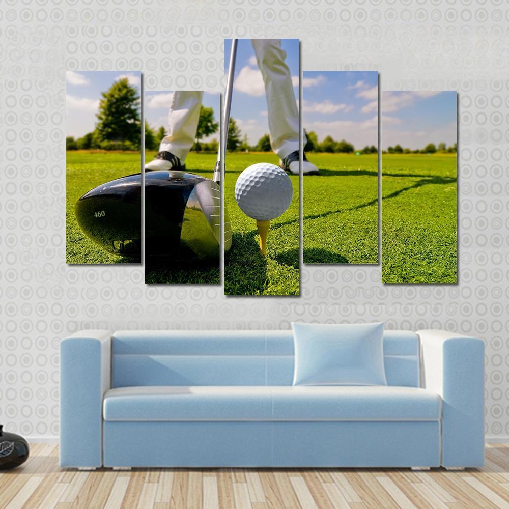 Beautiful Golf Player Canvas Wall Art-5 Pop-Gallery Wrap-47" x 32"-Tiaracle