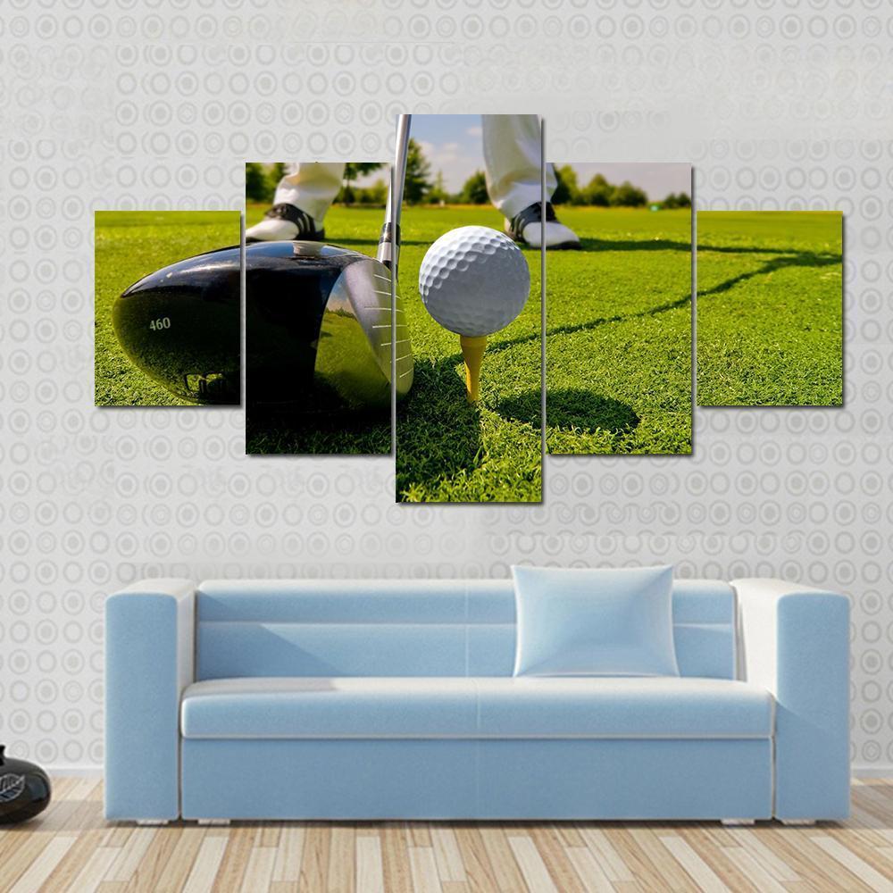 Beautiful Golf Player Canvas Wall Art-5 Star-Gallery Wrap-62" x 32"-Tiaracle