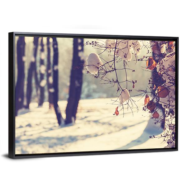 Beautiful Winter Scene Canvas Wall Art-3 Horizontal-Gallery Wrap-25" x 16"-Tiaracle