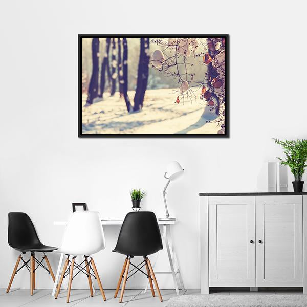 Beautiful Winter Scene Canvas Wall Art-3 Horizontal-Gallery Wrap-25" x 16"-Tiaracle