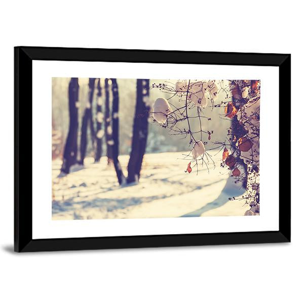 Beautiful Winter Scene Canvas Wall Art-3 Horizontal-Gallery Wrap-25" x 16"-Tiaracle