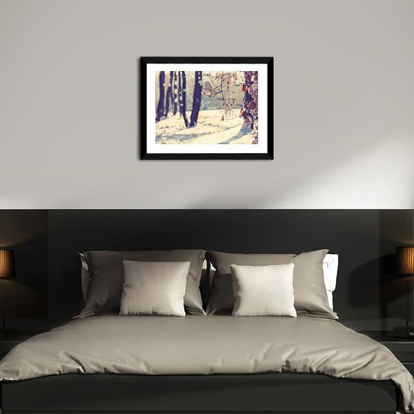 Beautiful Winter Scene Canvas Wall Art-3 Horizontal-Gallery Wrap-25" x 16"-Tiaracle