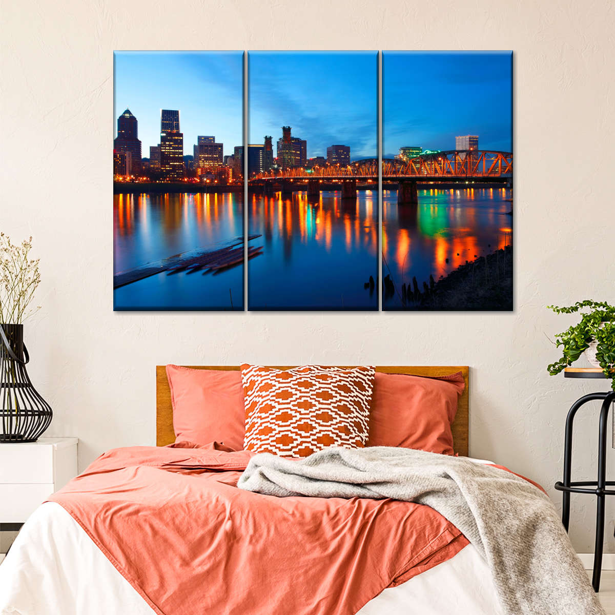 Portland Dusk Lights Wall Art