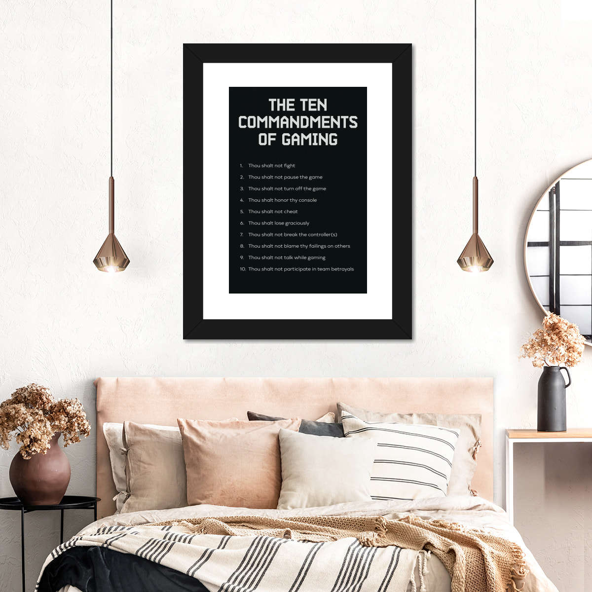 Gaming -Gebote Wandkunst