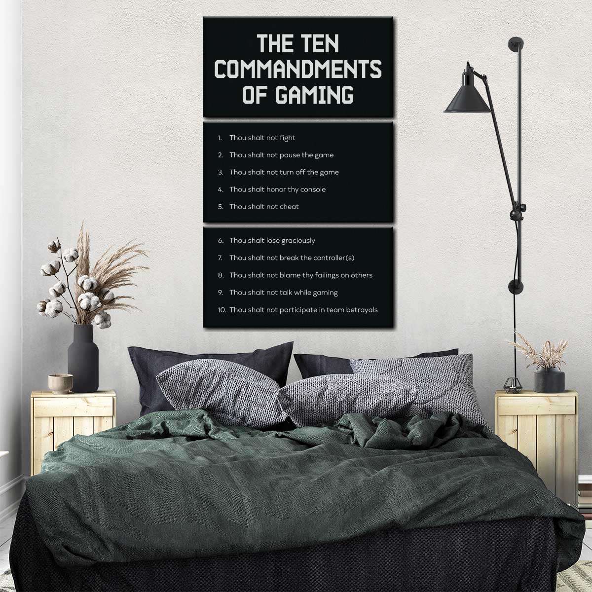 Gaming -Gebote Wandkunst