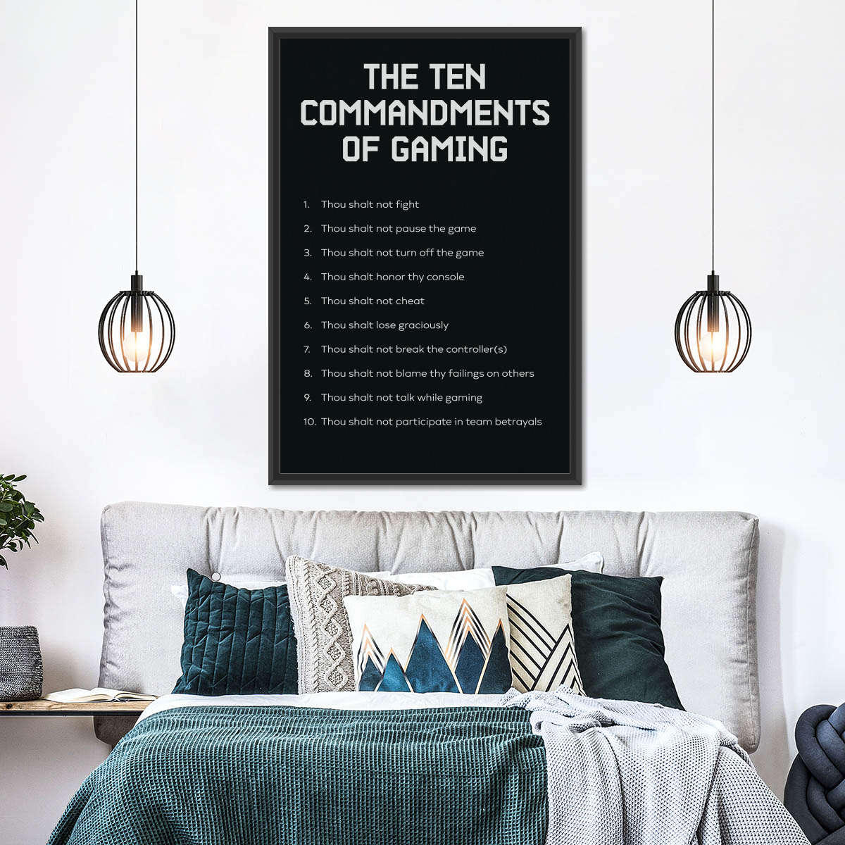 Gaming -Gebote Wandkunst