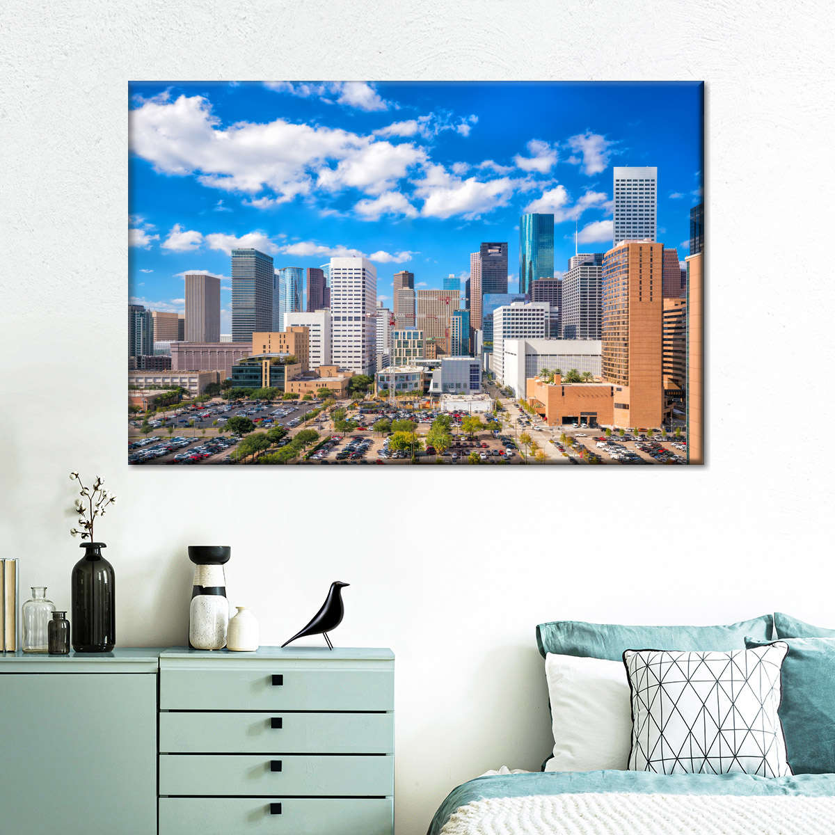 Downtown Houston Skyline Wandkunst