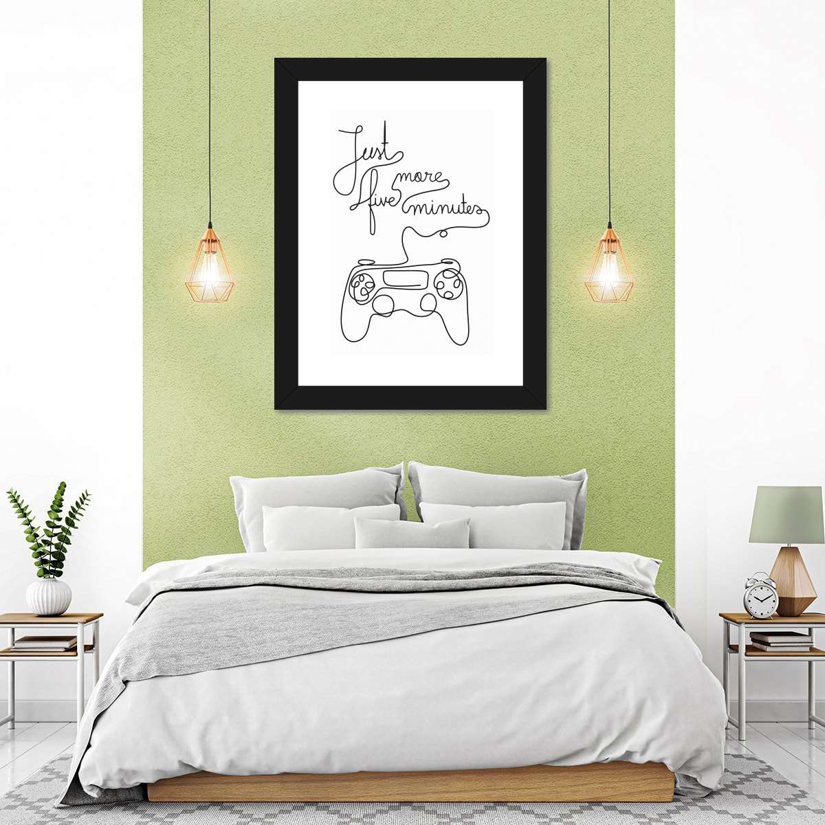 Ein Line Gamer Zitat Wandkunst