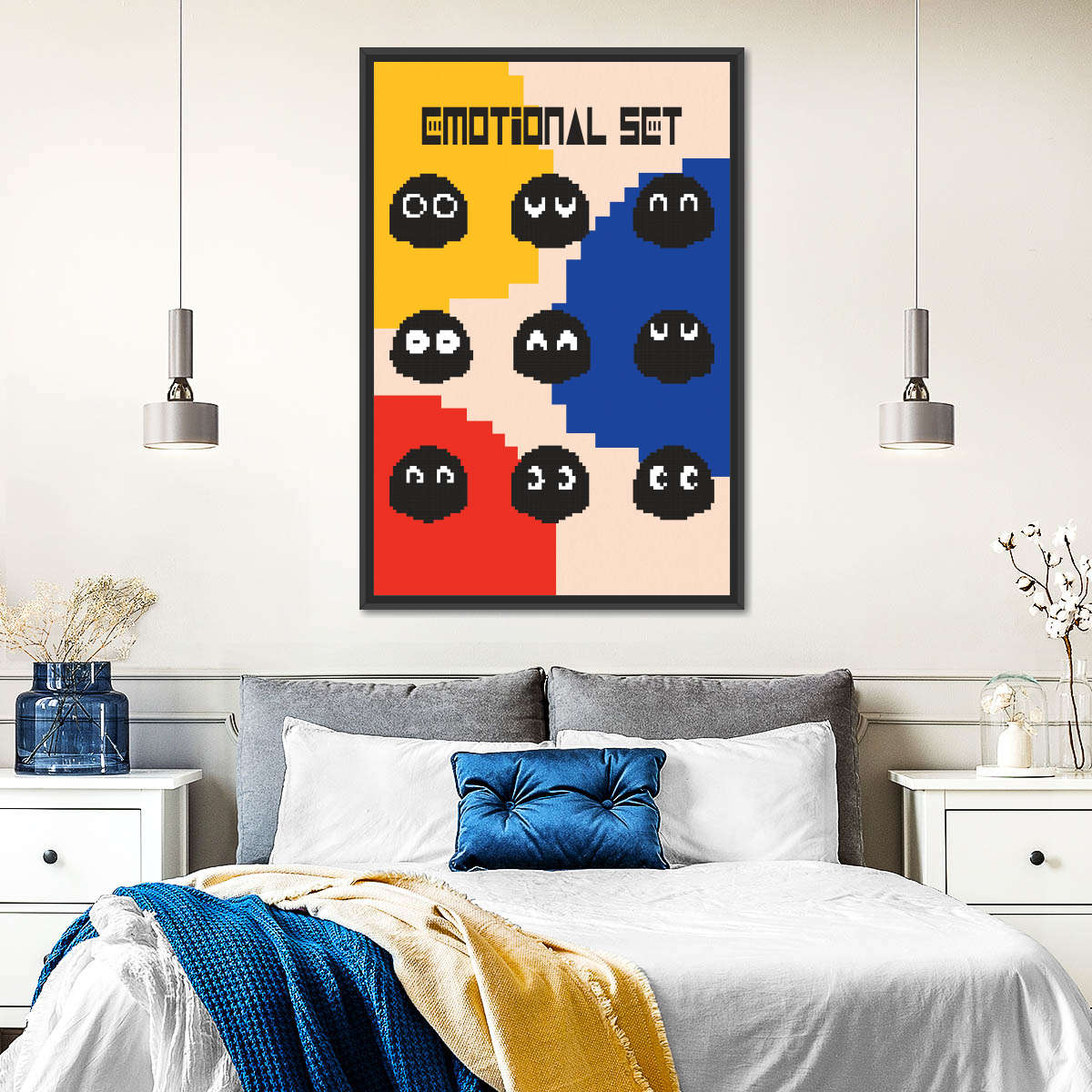 Pacman Ghosts Schwarze Wandkunst