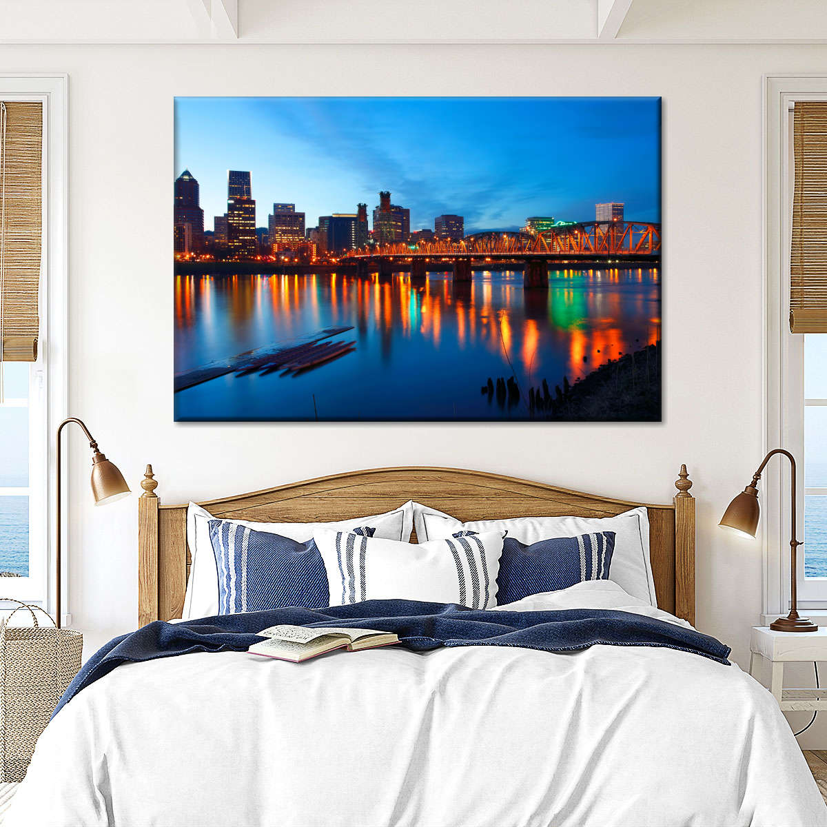 Portland Dusk Lights Wall Art