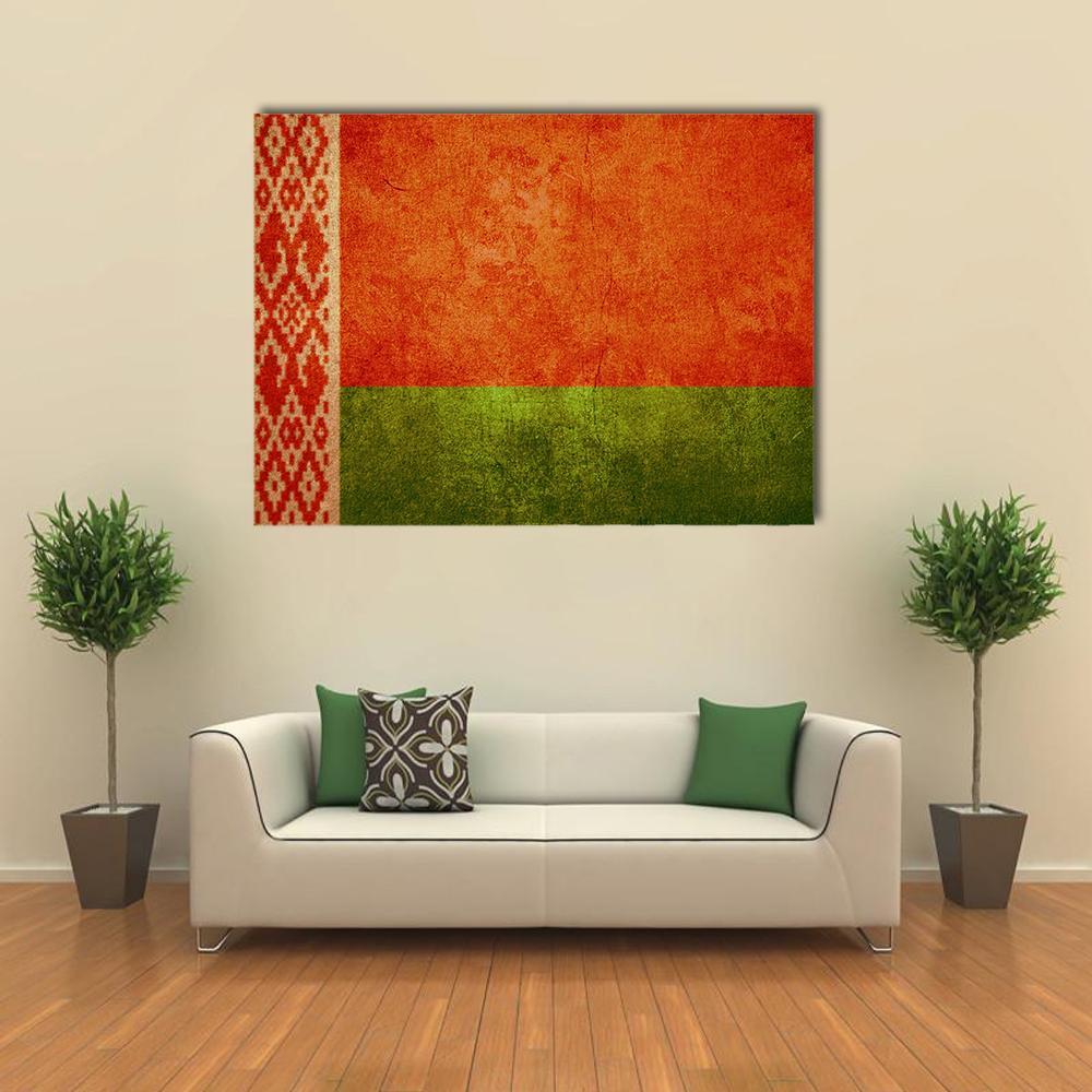 Belarus Flag Canvas Wall Art-1 Piece-Gallery Wrap-48" x 32"-Tiaracle