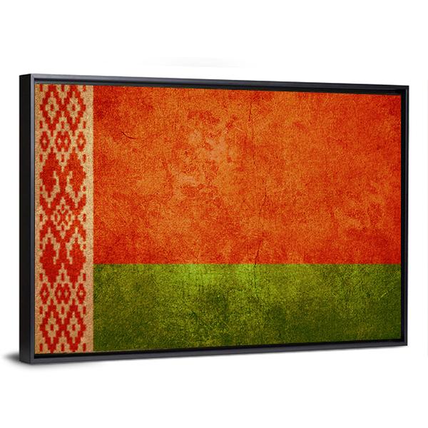 Belarus Flag Canvas Wall Art-3 Horizontal-Gallery Wrap-25" x 16"-Tiaracle