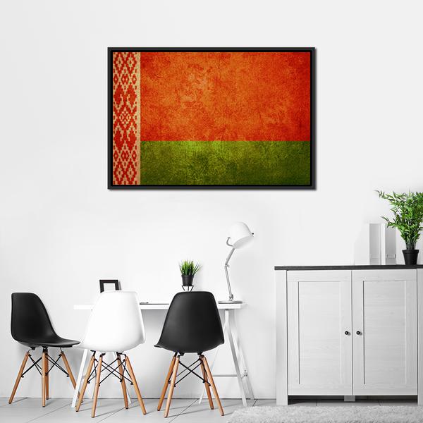 Belarus Flag Canvas Wall Art-3 Horizontal-Gallery Wrap-25" x 16"-Tiaracle