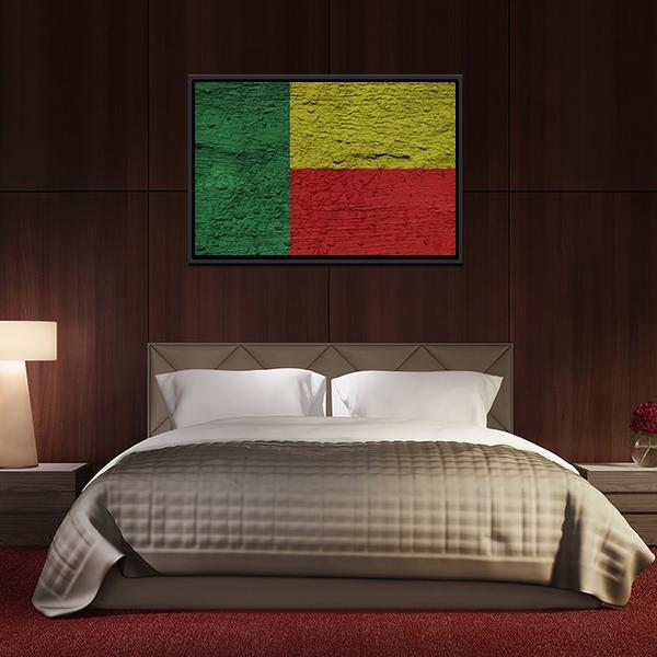 Benin Flag Canvas Wall Art-3 Horizontal-Gallery Wrap-25" x 16"-Tiaracle