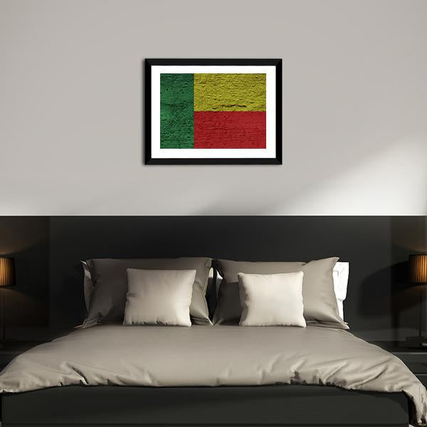 Benin Flag Canvas Wall Art-3 Horizontal-Gallery Wrap-25" x 16"-Tiaracle