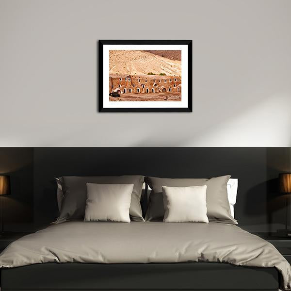 Berber Dwelling Matmata Canvas Wall Art-3 Horizontal-Gallery Wrap-25" x 16"-Tiaracle