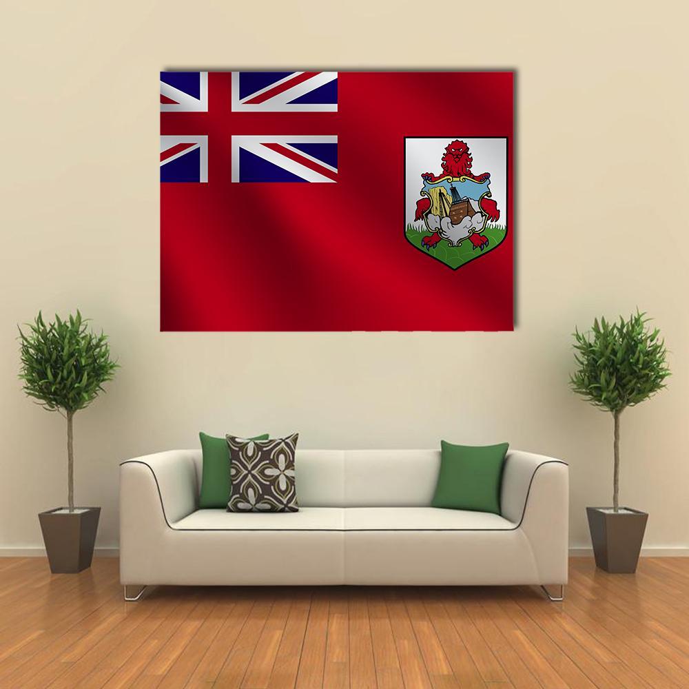 Bermuda Flag Canvas Wall Art-1 Piece-Gallery Wrap-48" x 32"-Tiaracle