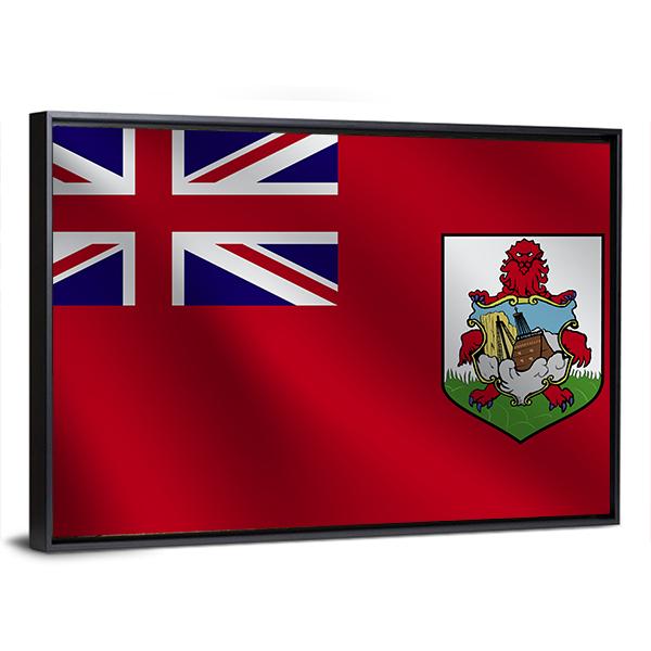 Bermuda Flag Canvas Wall Art-3 Horizontal-Gallery Wrap-25" x 16"-Tiaracle