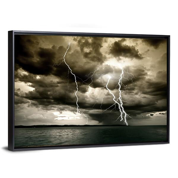 Big Thunderbolt Canvas Wall Art-3 Horizontal-Gallery Wrap-25" x 16"-Tiaracle