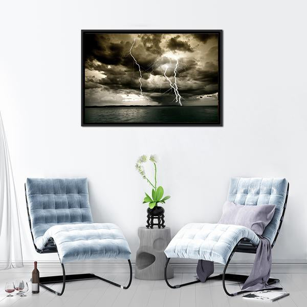 Big Thunderbolt Canvas Wall Art-3 Horizontal-Gallery Wrap-25" x 16"-Tiaracle