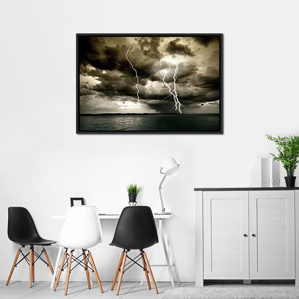 Big Thunderbolt Canvas Wall Art-3 Horizontal-Gallery Wrap-25" x 16"-Tiaracle