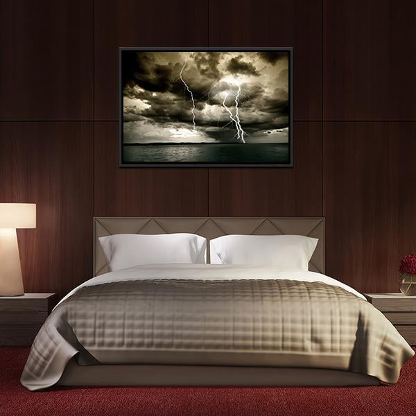 Big Thunderbolt Canvas Wall Art-3 Horizontal-Gallery Wrap-25" x 16"-Tiaracle