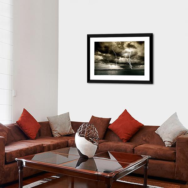 Big Thunderbolt Canvas Wall Art-3 Horizontal-Gallery Wrap-25" x 16"-Tiaracle