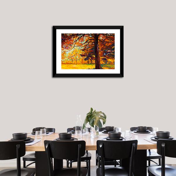 Big Tree In Autumn Canvas Wall Art-3 Horizontal-Gallery Wrap-25" x 16"-Tiaracle