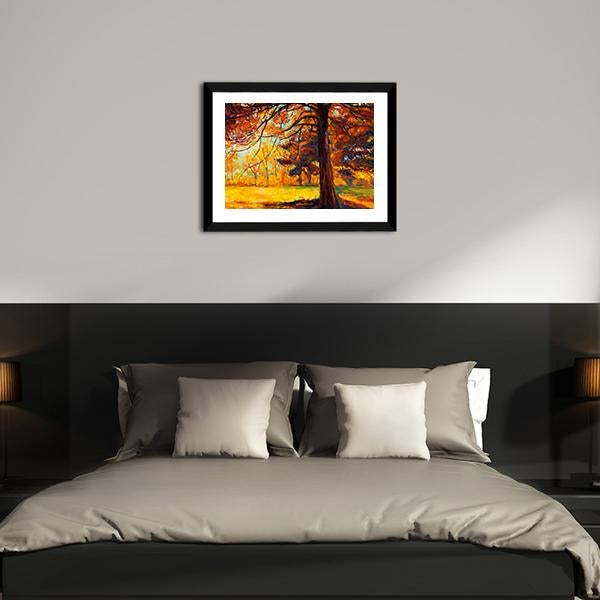 Big Tree In Autumn Canvas Wall Art-3 Horizontal-Gallery Wrap-25" x 16"-Tiaracle