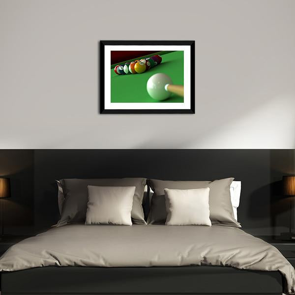 Billiard Balls & Table Canvas Wall Art-3 Horizontal-Gallery Wrap-25" x 16"-Tiaracle