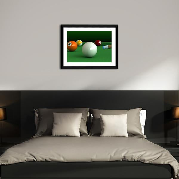 Billiard Balls And Table Canvas Wall Art-3 Horizontal-Gallery Wrap-25" x 16"-Tiaracle