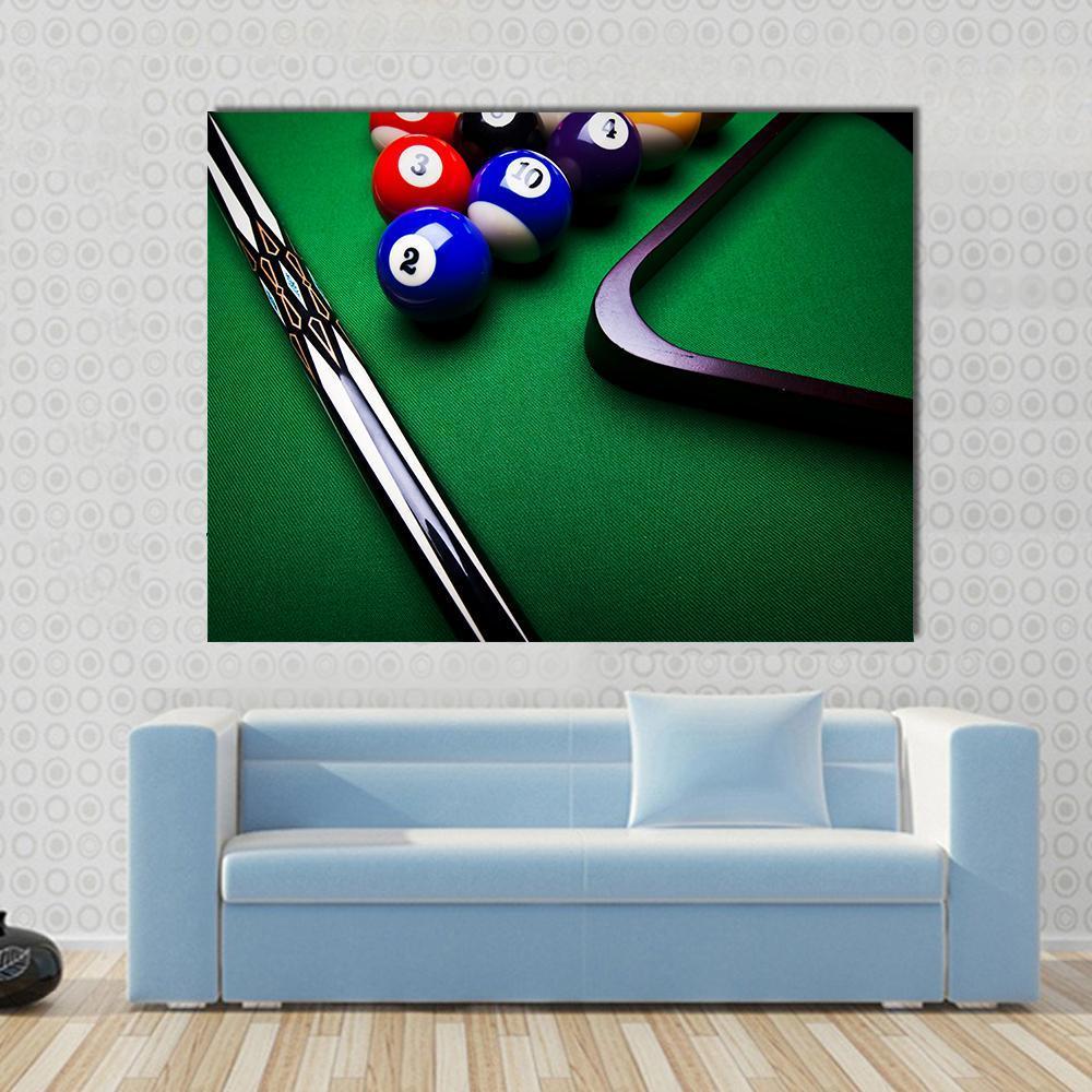 Billiard Balls Canvas Wall Art-1 Piece-Gallery Wrap-48" x 32"-Tiaracle