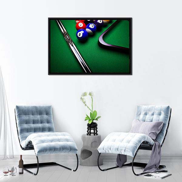 Billiard Balls Canvas Wall Art-3 Horizontal-Gallery Wrap-25" x 16"-Tiaracle