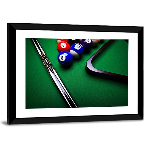 Billiard Balls Canvas Wall Art-3 Horizontal-Gallery Wrap-25" x 16"-Tiaracle