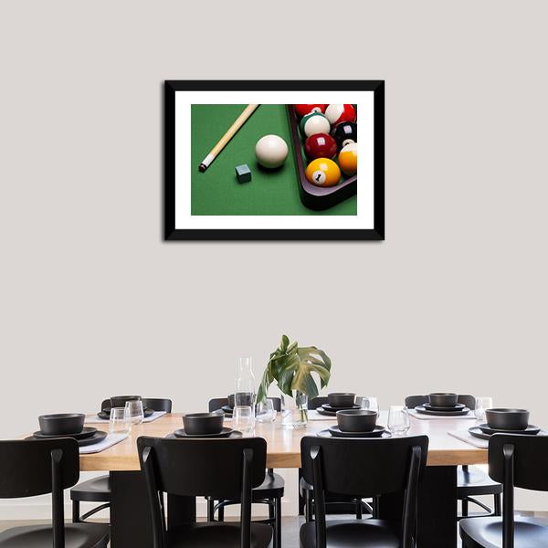 Billiard Equipment Canvas Wall Art-3 Horizontal-Gallery Wrap-25" x 16"-Tiaracle