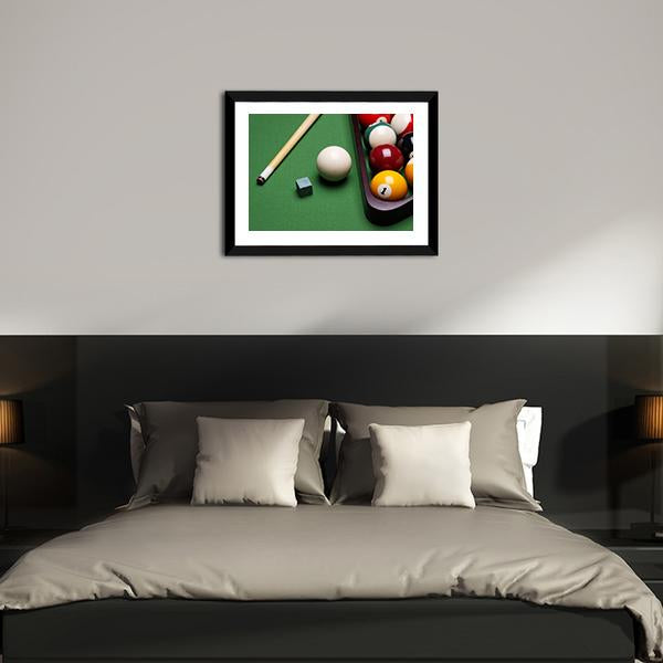 Billiard Equipment Canvas Wall Art-3 Horizontal-Gallery Wrap-25" x 16"-Tiaracle