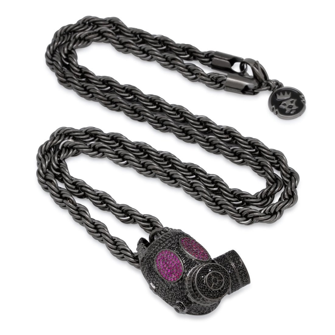 Black Gas Mask Necklace