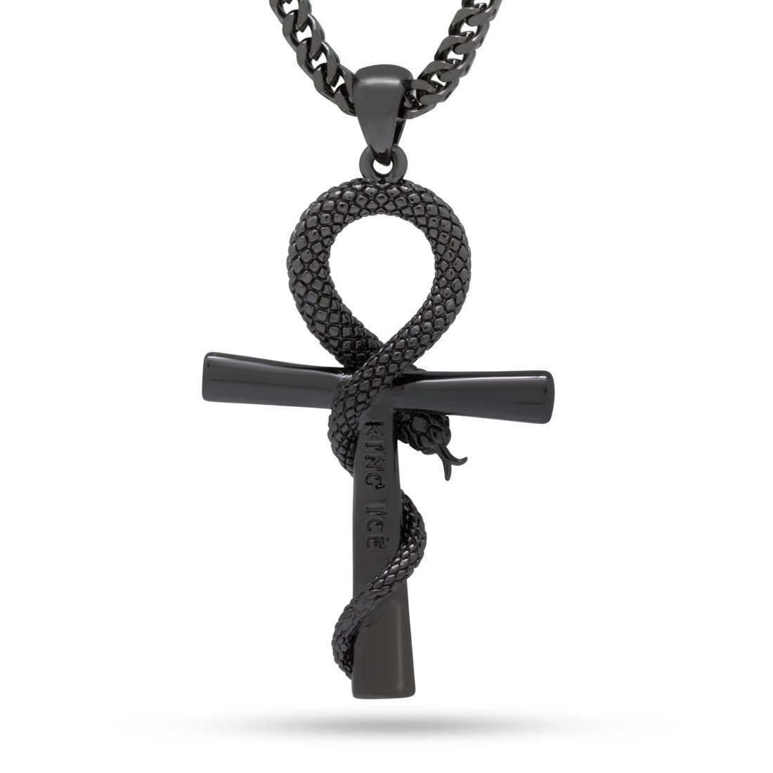 Black Gold Apep and Ankh Necklace