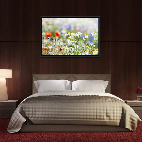 Blooming Wild Flowers Canvas Wall Art-3 Horizontal-Gallery Wrap-25" x 16"-Tiaracle