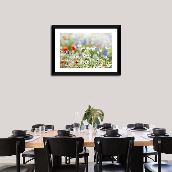 Blooming Wild Flowers Canvas Wall Art-3 Horizontal-Gallery Wrap-25" x 16"-Tiaracle