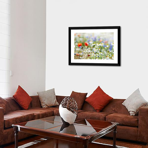 Blooming Wild Flowers Canvas Wall Art-3 Horizontal-Gallery Wrap-25" x 16"-Tiaracle