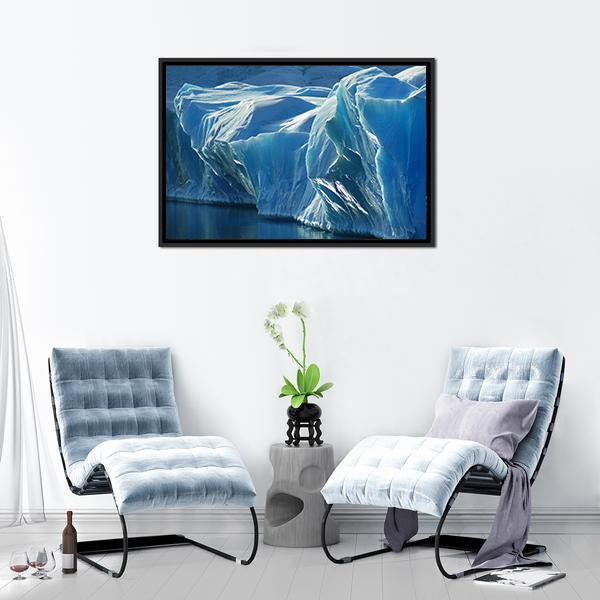 Blue Ice Canvas Wall Art-3 Horizontal-Gallery Wrap-25" x 16"-Tiaracle