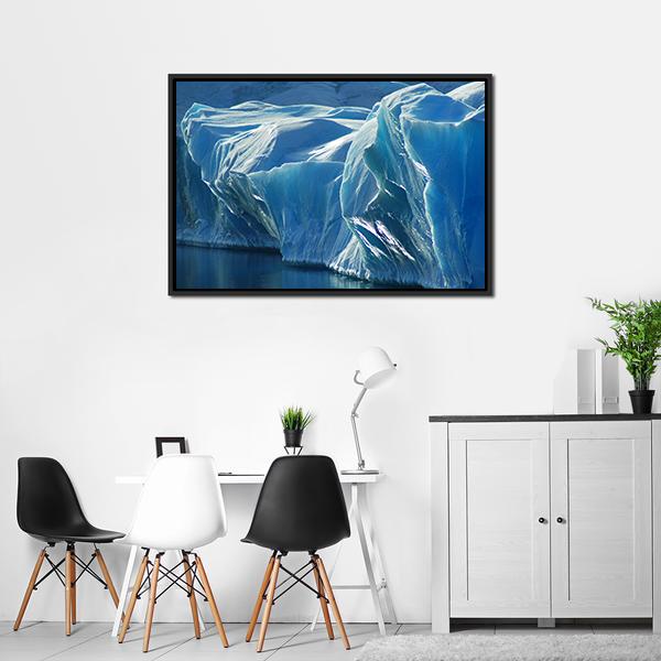 Blue Ice Canvas Wall Art-3 Horizontal-Gallery Wrap-25" x 16"-Tiaracle