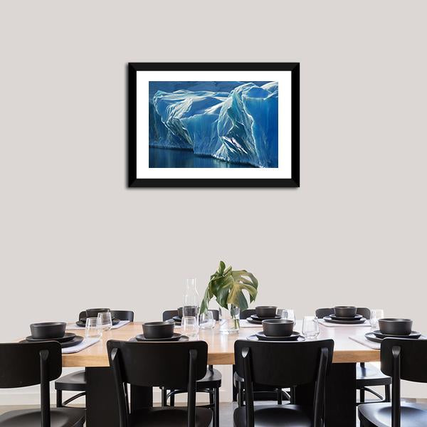 Blue Ice Canvas Wall Art-3 Horizontal-Gallery Wrap-25" x 16"-Tiaracle