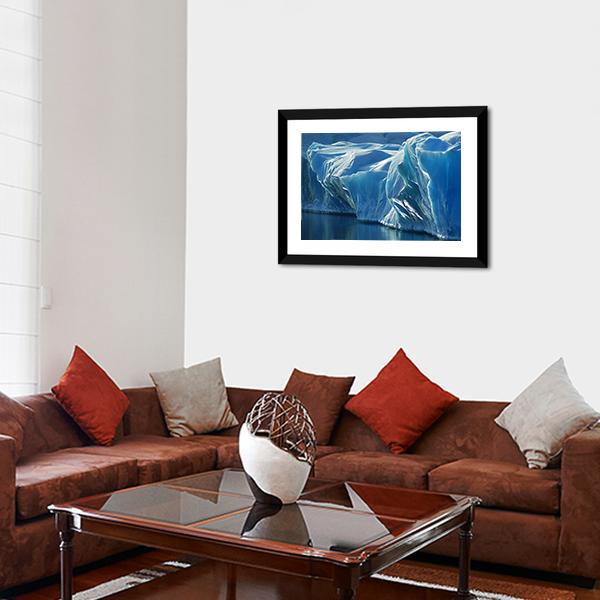 Blue Ice Canvas Wall Art-3 Horizontal-Gallery Wrap-25" x 16"-Tiaracle