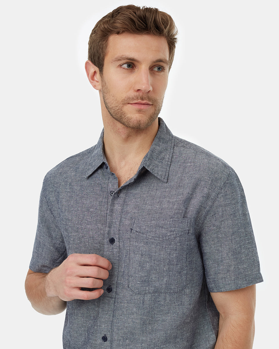 Hemp Button Front Shortsleeve Shirt