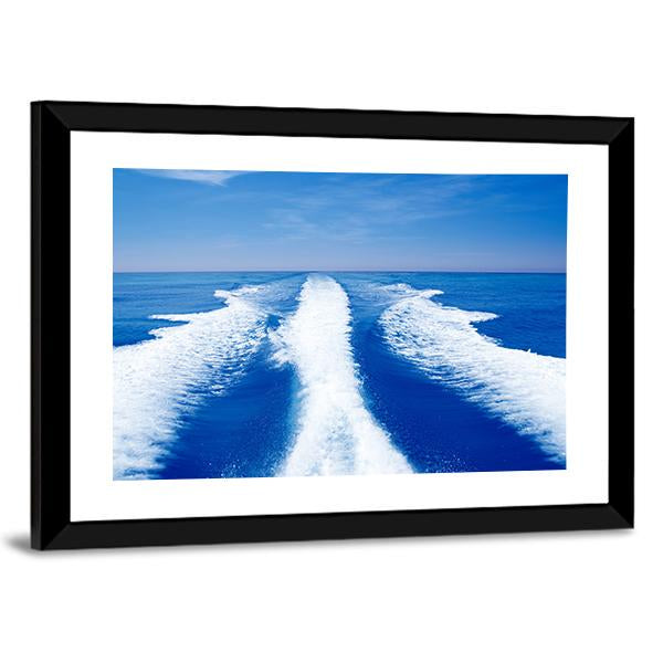Boat Wake Prop Wash Canvas Wall Art-3 Horizontal-Gallery Wrap-25" x 16"-Tiaracle